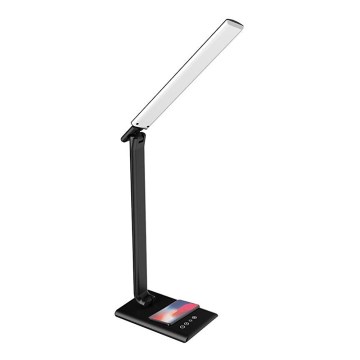 LED Stmívatelná dotyková stolní lampa s bezdrátovým nabíjením MEGGIE LED/8W/230V + USB