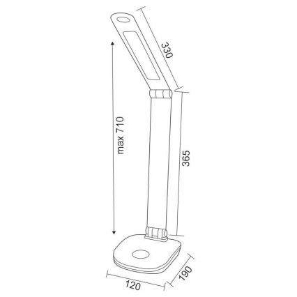 LED Stmívatelná dotyková stolní lampa s USB konektorem HAZEL LED/5W/230V