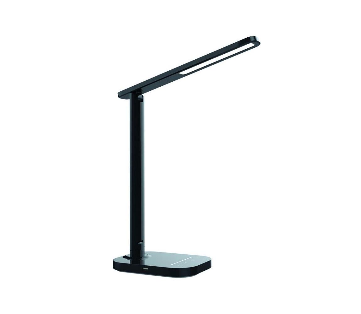  LED Stmívatelná dotyková stolní lampa s USB konektorem KIARA LED/7W/230V černá 