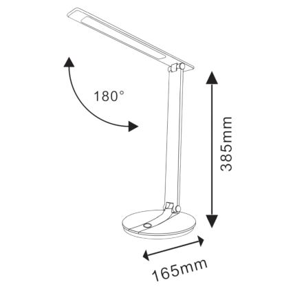 LED Stmívatelná dotyková stolní lampa SERRA LED/8W/230V černá