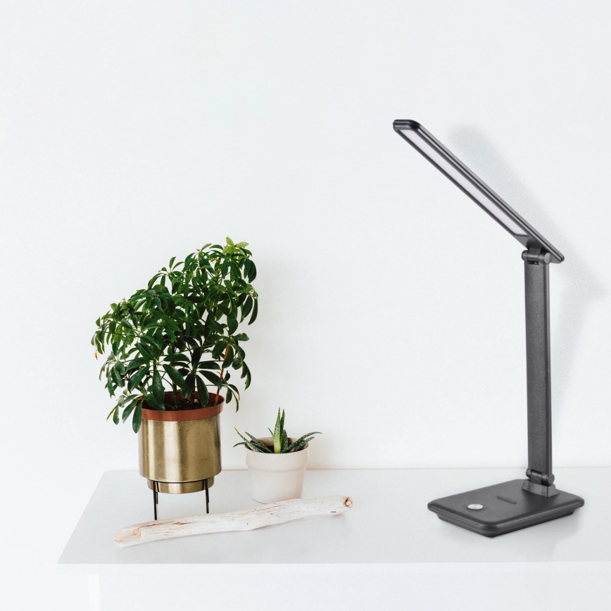 LED Stmívatelná dotyková stolní lampa VINTO LED/8W/230V černá