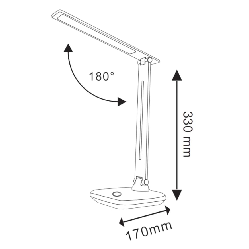 LED Stmívatelná dotyková stolní lampa VINTO LED/8W/230V černá