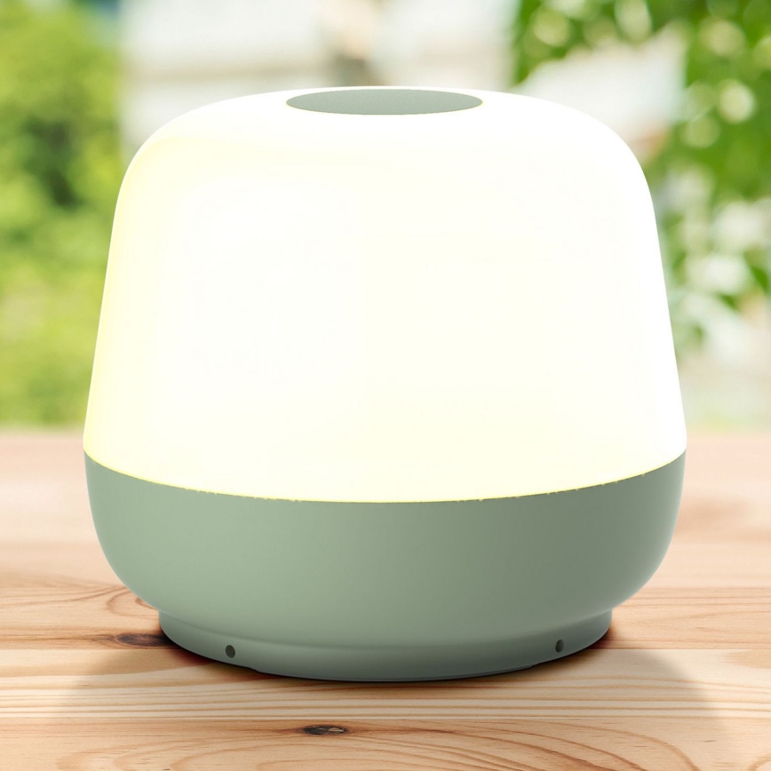 LED Stmívatelná dotyková venkovní stolní lampa SAMBA LED/1,2W/5V USB 1200 mAh IP44 zelená