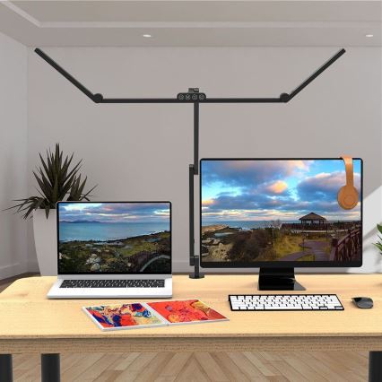 LED Stmívatelná dotyková flexibilní stolní lampa POINTIQ LED/36W/230V 3000-6500K CRI 92 černá