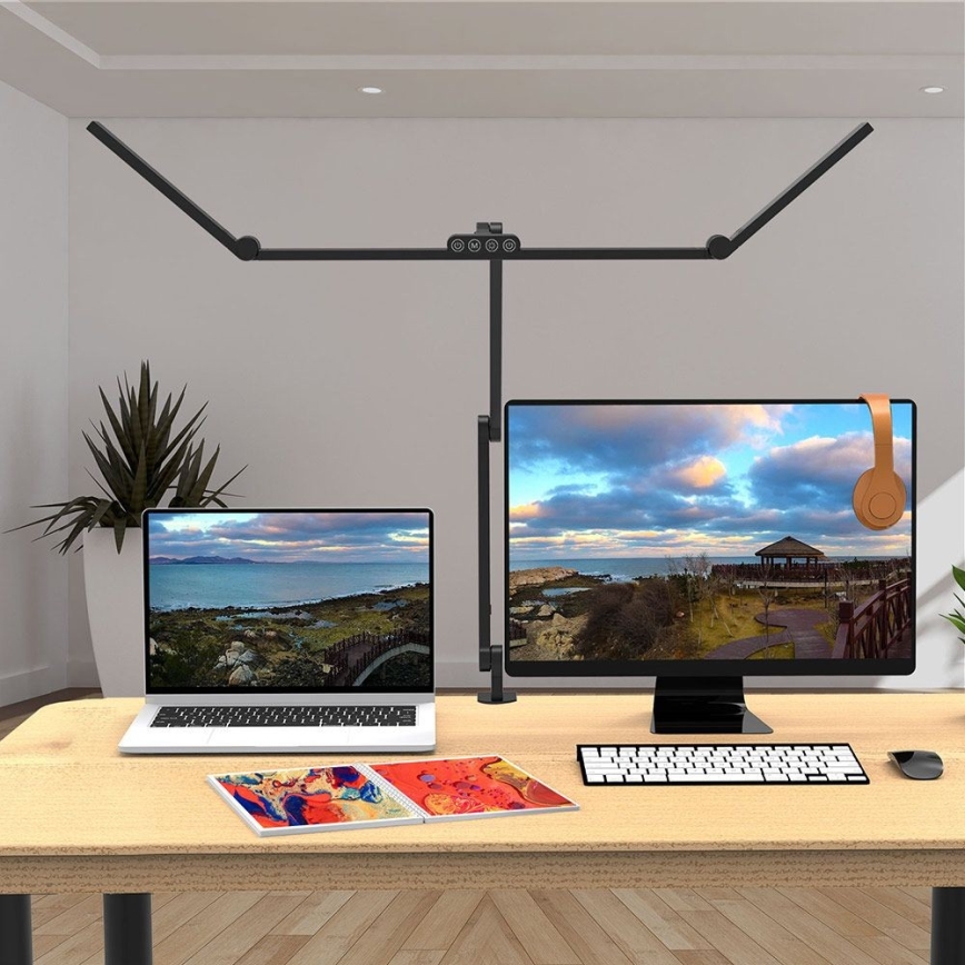 LED Stmívatelná dotyková flexibilní stolní lampa POINTIQ LED/36W/230V 3000-6500K CRI 92 černá