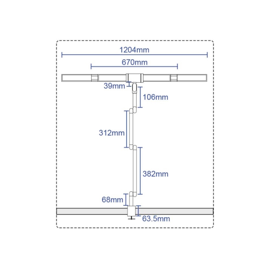 LED Stmívatelná dotyková flexibilní stolní lampa POINTIQ LED/36W/230V 3000-6500K CRI 92 černá
