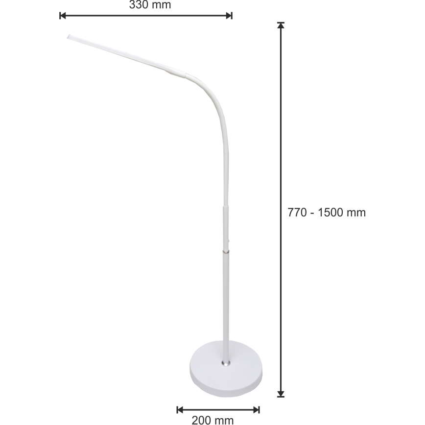 LED Stmívatelná lampa 3v1 LED/10W/230V 3000/4000/6000K CRI 90 bílá