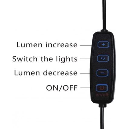 LED Stmívatelná lampa s klipem a držákem pro vlogování LED/4W/USB