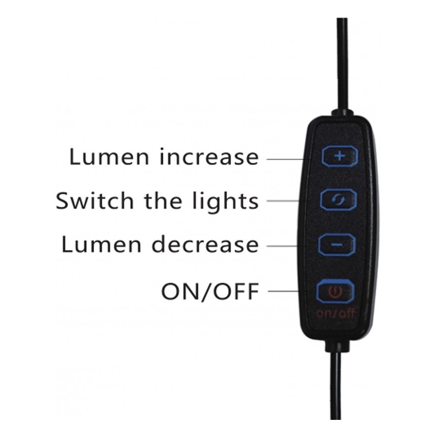 LED Stmívatelná lampa s klipem a držákem pro vlogování LED/4W/USB