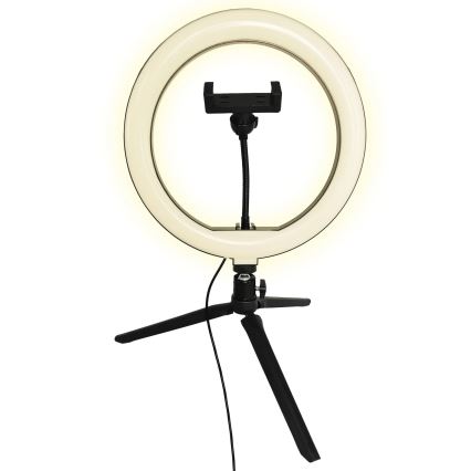 LED Stmívatelná lampa se stativem a držákem pro vlogování LED/10W/5V 2700-6500K