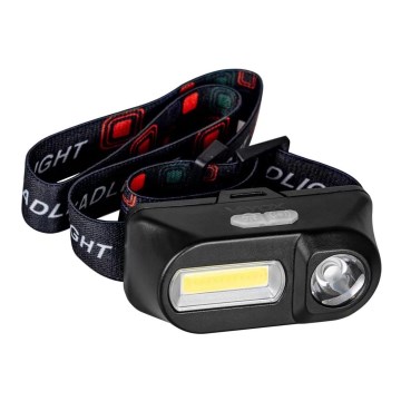 LED Stmívatelná nabíjecí čelovka 2xLED/5V IP44 210 lm 2000 mAh