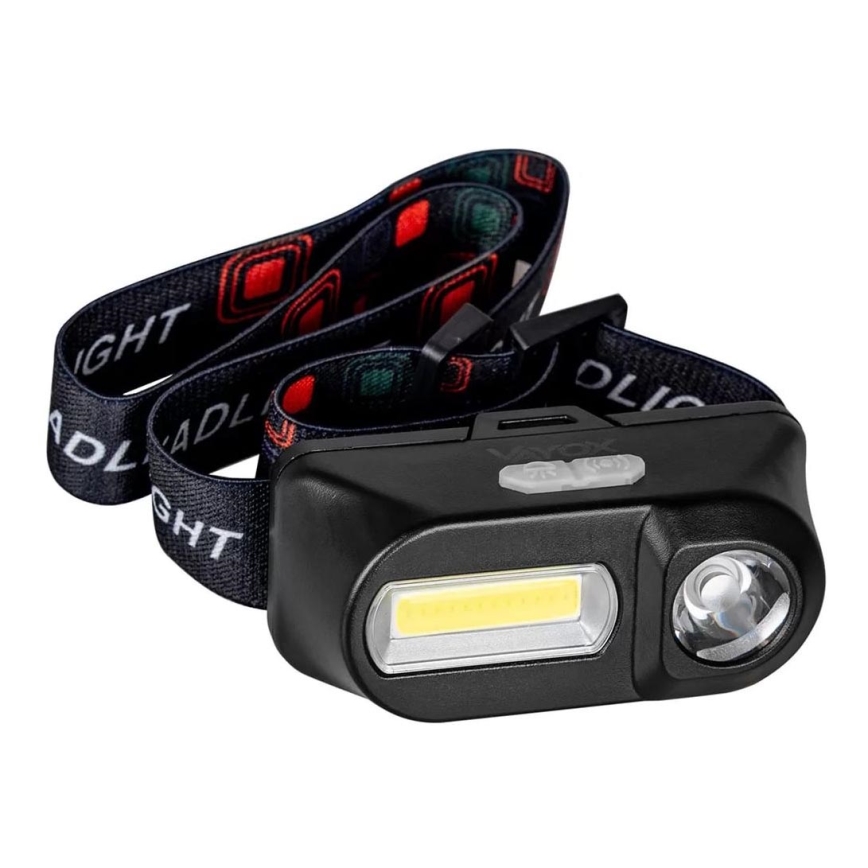 LED Stmívatelná nabíjecí čelovka 2xLED/5V IP44 210 lm 2000 mAh