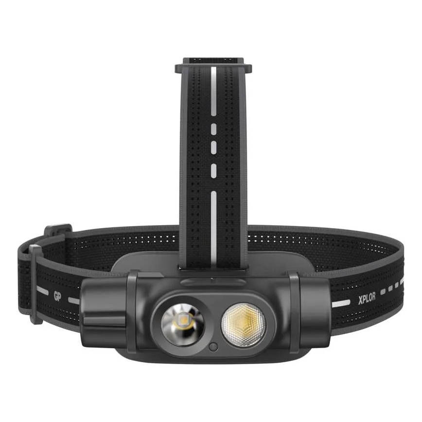 LED Stmívatelná nabíjecí čelovka GP XPLOR PHR19 LED/1x18650/5V IPX8