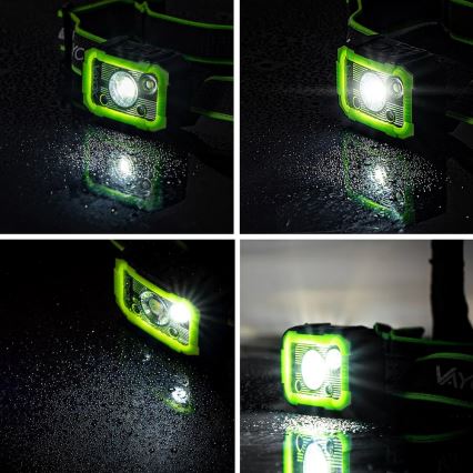 LED Stmívatelná nabíjecí čelovka se senzorem LED/10W/5V IP66 750 lm 1500 mAh