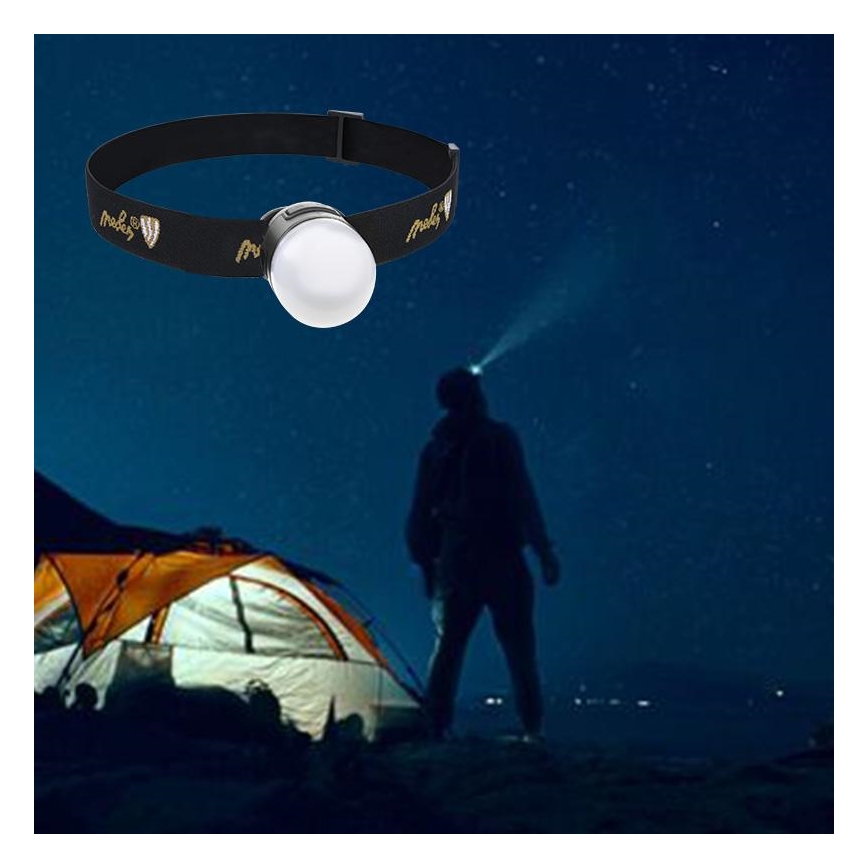 LED Stmívatelná nabíjecí čelovka LED/8W/5V IP42 210 lm 800 mAh