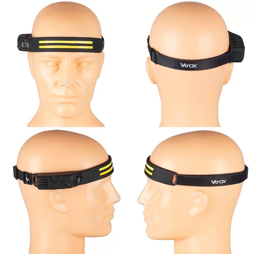 LED Stmívatelná nabíjecí čelovka se senzorem 3xLED/5V IP44 300 lm 1200 mAh