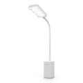 LED Stmívatelná nabíjecí dotyková flexibilní stolní lampa s klipem LED/5W/1200 mAh bílá