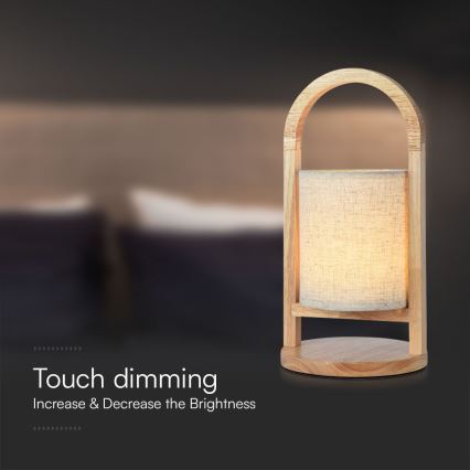 LED Stmívatelná nabíjecí dotyková stolní lampa LED/1,5W/5V 3000K 1800 mAh béžová