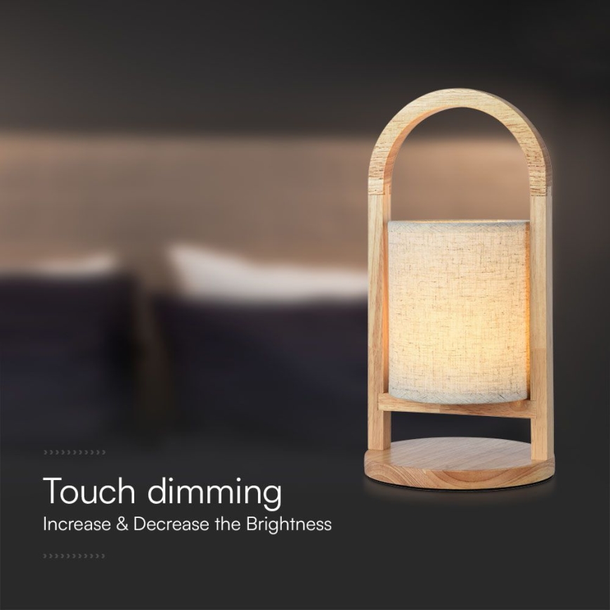 LED Stmívatelná nabíjecí dotyková stolní lampa LED/1,5W/5V 3000K 1800 mAh béžová