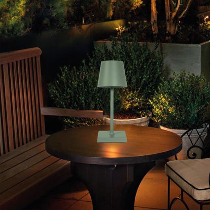 LED Stmívatelná nabíjecí dotyková stolní lampa TABLO LED/3,5W/5V 5200mAh zelená