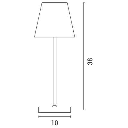 LED Stmívatelná nabíjecí dotyková stolní lampa TABLO LED/3,5W/5V 5200mAh zelená
