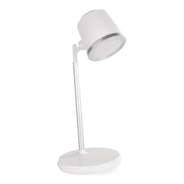 LED Stmívatelná nabíjecí stolní lampa 4v1 LED/6W/3,7V 3000K/4000K/6500K 1500mAh bílá