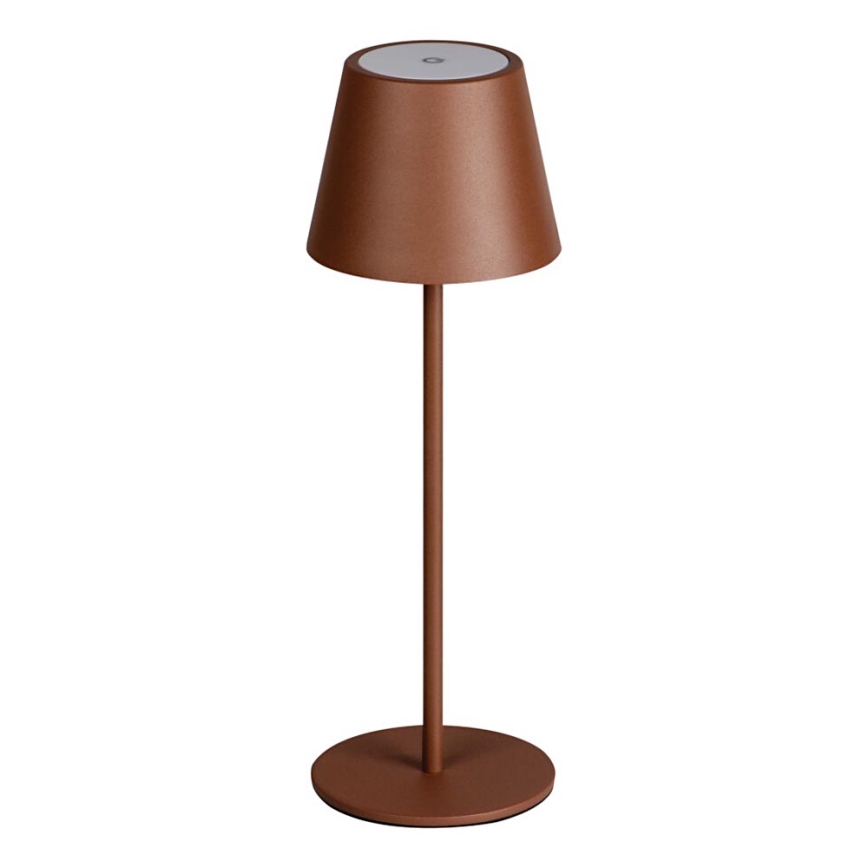LED Stmívatelná nabíjecí stolní lampa INITA LED/1,2W/1800 mAh IP54 hnědá