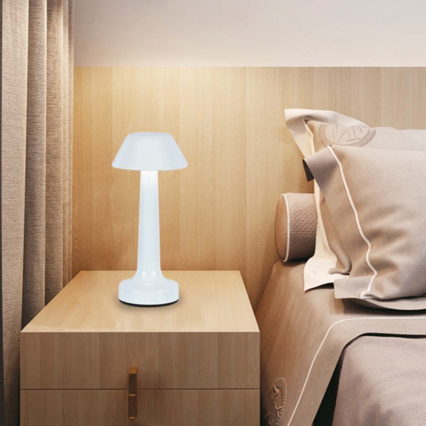 LED Stmívatelná nabíjecí dotyková stolní lampa LED/1W/5V 3000-6000K 1800 mAh bílá