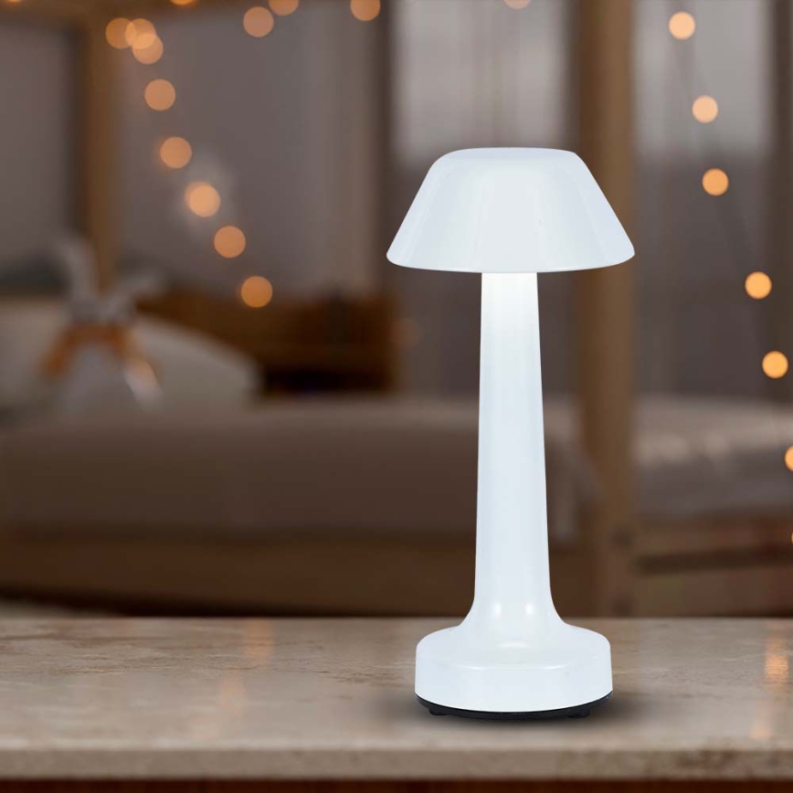 LED Stmívatelná nabíjecí dotyková stolní lampa LED/1W/5V 3000-6000K 1800 mAh bílá