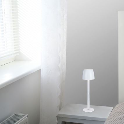 LED Stmívatelná nabíjecí dotyková stolní lampa LED/3W/5V 3000K 1800 mAh bílá
