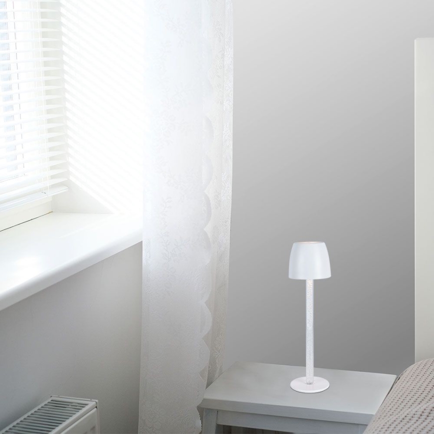 LED Stmívatelná nabíjecí dotyková stolní lampa LED/3W/5V 3000K 1800 mAh bílá