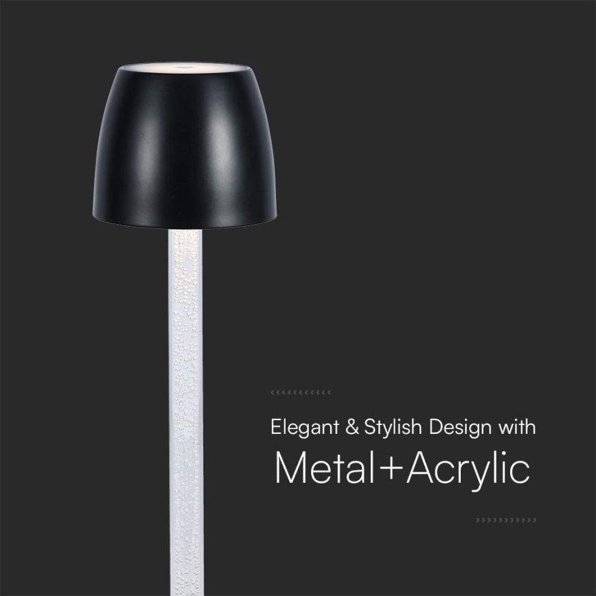 LED Stmívatelná nabíjecí dotyková stolní lampa LED/3W/5V 3000K 1800 mAh bílá