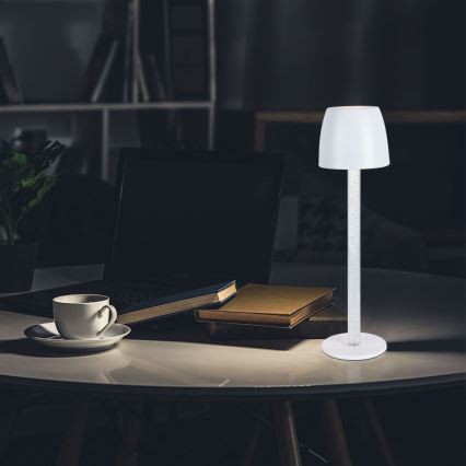 LED Stmívatelná nabíjecí dotyková stolní lampa LED/3W/5V 3000K 1800 mAh černá