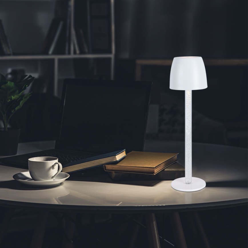 LED Stmívatelná nabíjecí dotyková stolní lampa LED/3W/5V 3000K 1800 mAh černá
