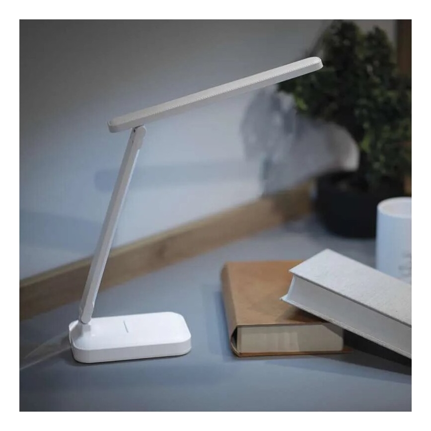 LED Stmívatelná nabíjecí stolní lampa LED/5W/3,7V 3000K/4000K/6500K 800mAh bílá