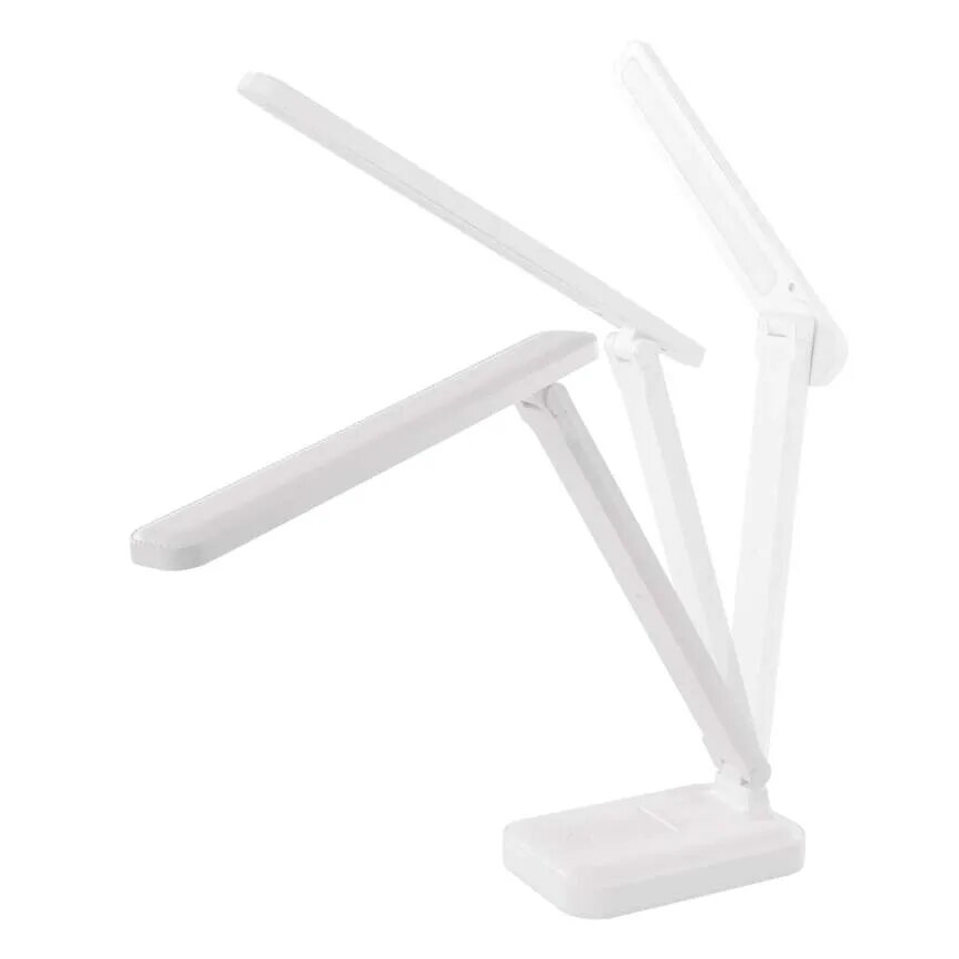 LED Stmívatelná nabíjecí stolní lampa LED/5W/3,7V 3000K/4000K/6500K 800mAh bílá