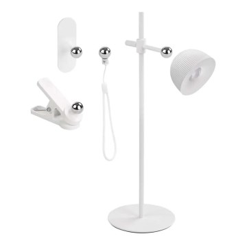 LED Stmívatelná nabíjecí stolní lampa magnetická 4v1 LED/4,2W/3,7V 4000K 1200mAh bílá