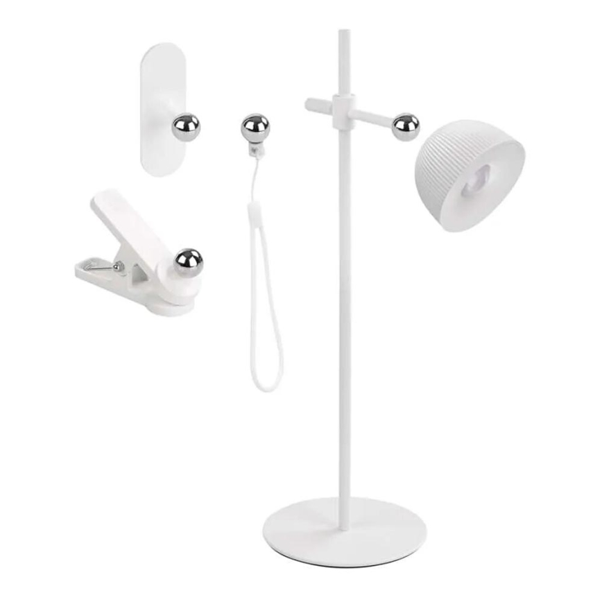 LED Stmívatelná nabíjecí stolní lampa magnetická 4v1 LED/4,2W/3,7V 4000K 1200mAh bílá