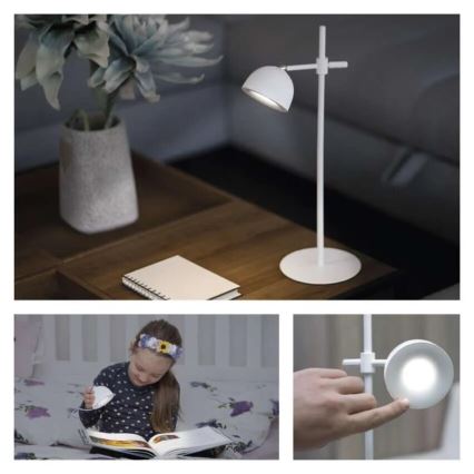 LED Stmívatelná nabíjecí stolní lampa magnetická 4v1 LED/4,2W/3,7V 4000K 1200mAh bílá