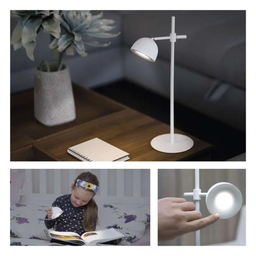 LED Stmívatelná nabíjecí stolní lampa magnetická 4v1 LED/4,2W/3,7V 4000K 1200mAh bílá