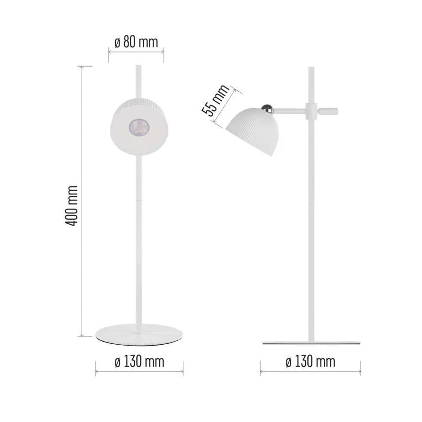 LED Stmívatelná nabíjecí stolní lampa magnetická 4v1 LED/4,2W/3,7V 4000K 1200mAh bílá