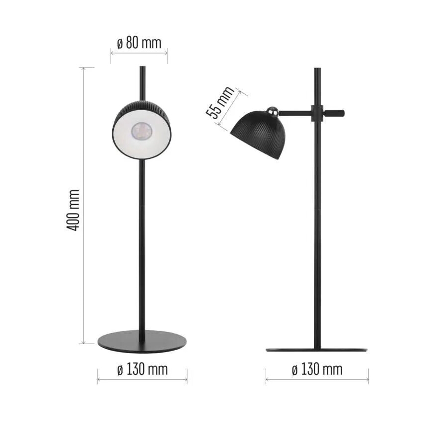 LED Stmívatelná nabíjecí stolní lampa magnetická 4v1 LED/4,2W/3,7V 4000K 1200mAh černá