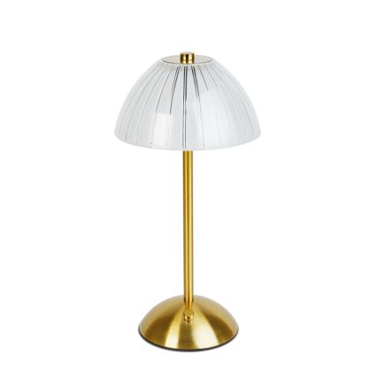 LED Stmívatelná nabíjecí stolní lampa PARIS LED/2W/5V 2700K/4000K/6500K 800 mAh zlatá