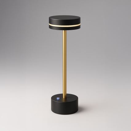 LED Stmívatelná nabíjecí stolní lampa SAM LED/5W/5V 3600 mAh černá/zlatá