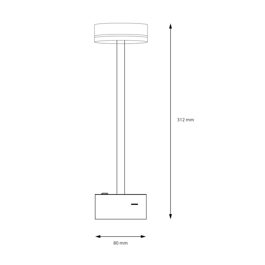 LED Stmívatelná nabíjecí stolní lampa SAM LED/5W/5V 3600 mAh černá/zlatá