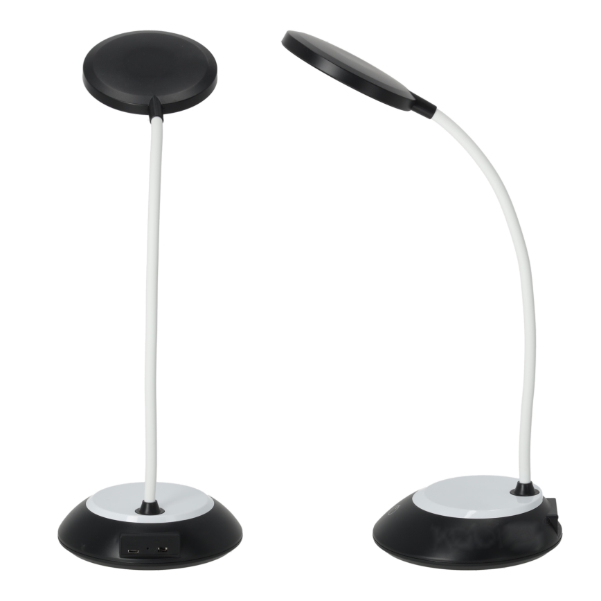 LED Stmívatelná nabíjecí stolní lampa VISUA LED/5W/5V 3000-5000K 1200 mAh černá