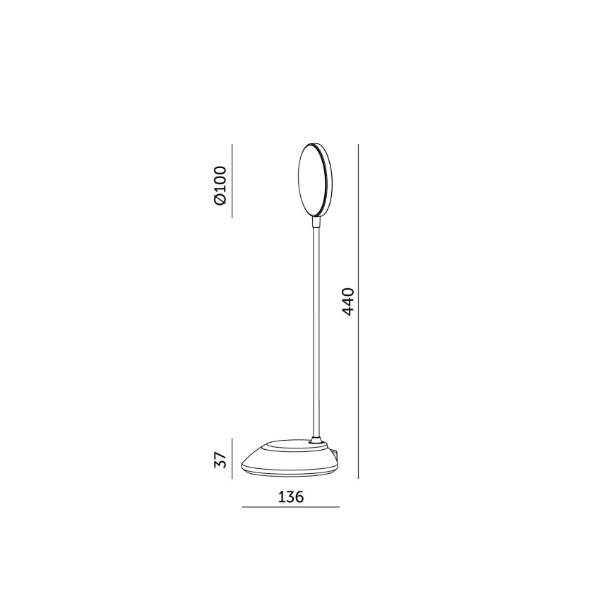 LED Stmívatelná nabíjecí stolní lampa VISUA LED/5W/5V 3000-5000K 1200 mAh růžová