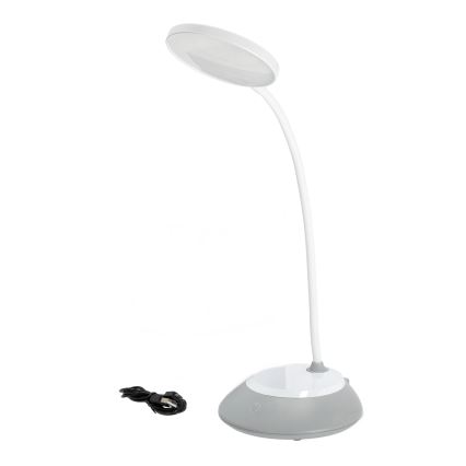 LED Stmívatelná nabíjecí stolní lampa VISUA LED/5W/5V 3000-5000K 1200 mAh šedá
