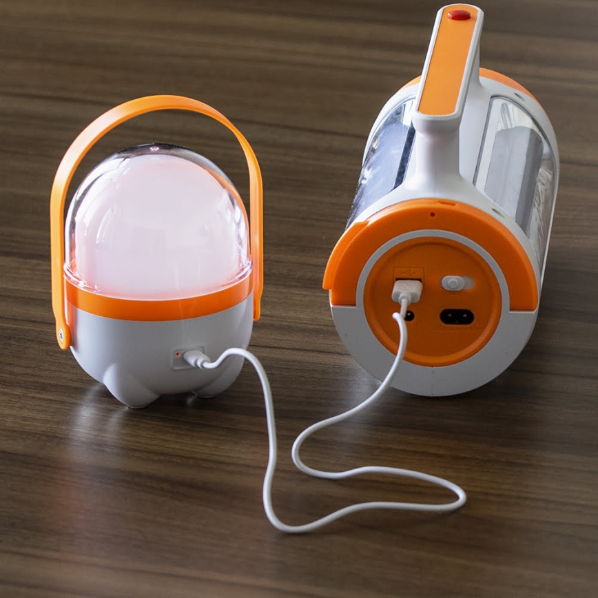 LED Stmívatelná nabíjecí svítilna 2v1 s funkcí powerbanky LED/5W/230V 3500 mAh