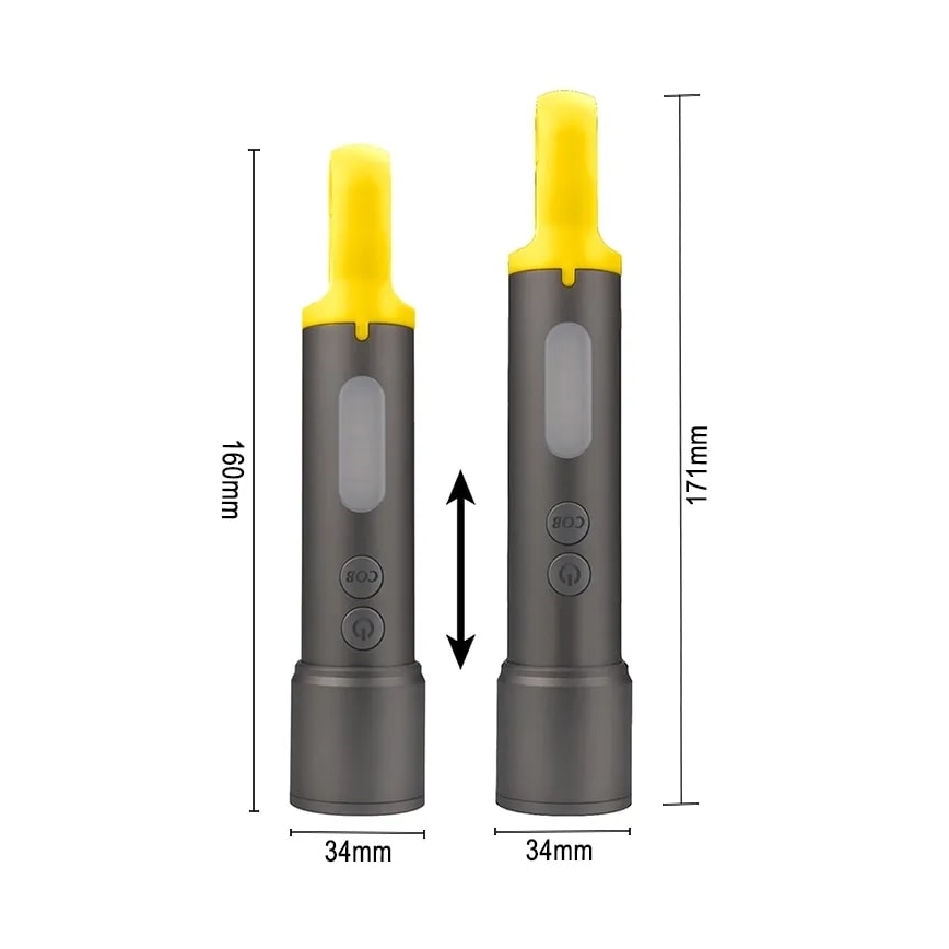 LED Stmívatelná nabíjecí svítilna LED/10W/5V IPX4 1200 mAh 650 lm